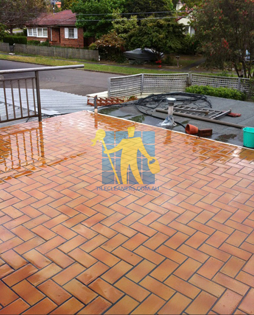 pavers after cleaning sealing