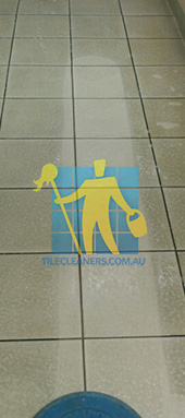 porcelain tiles with before after cleaning with sx12 machine showing dirty and clean tiles Canberra/Canberra Central