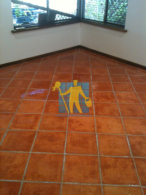 Kingsville terracotta tiles after sealing