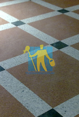 terrazzo tiles floor colorfull stripes pattern before cleaning Adelaide/Salisbury/Green Fields