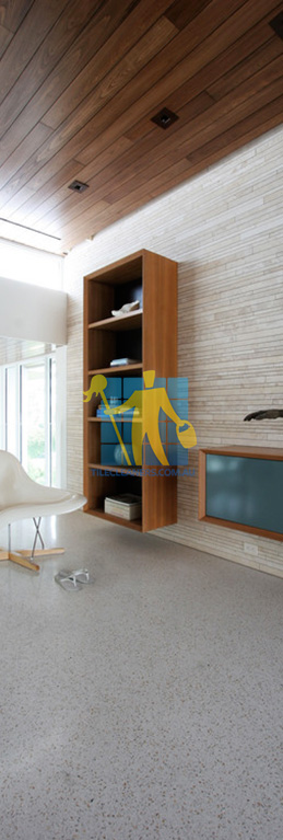 terrazzo tiles polished light color in modern living room Canberra/Belconnen/Flynn