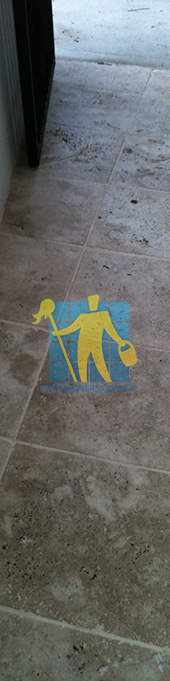 stone tile indoor dirty before cleaning white Melbourne